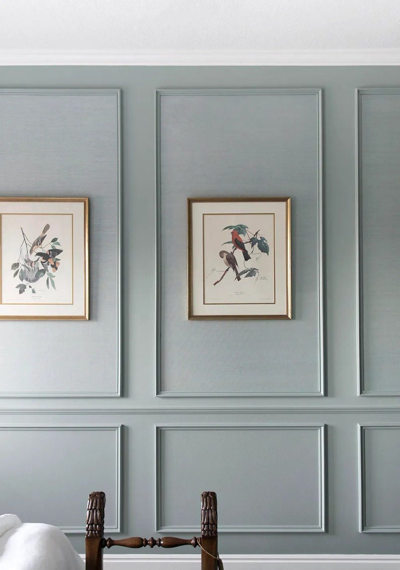 Adaçayı Yeşili Duvarlarda Klasik Wainscoting Paneller