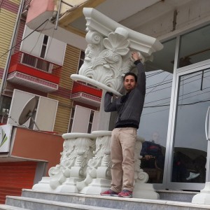 Dev Boyutlu Hafif Poliüretan Sütun Başlığı ve Kaideler