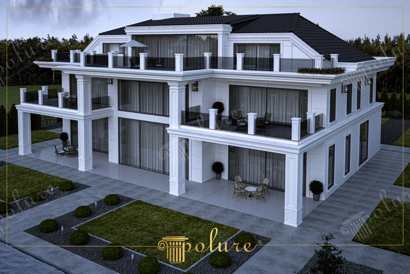 Poliüretan Dekorasyon İle Modern Villa Sütun ve Söve Şıklığı