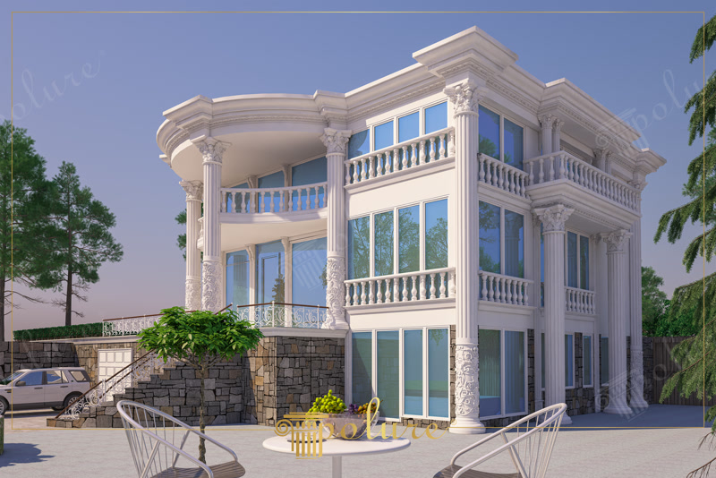 Poliüretan Villa Dış Cephe Sütun ve Balkon Korkuluk Modelleri