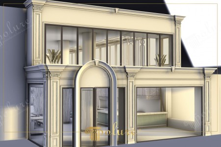 Geniş Cam Vitrinler İçin Pilaster Sütun ve Söve Kaplamaları