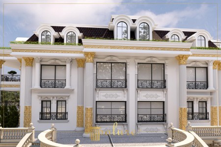 Görkemli Klasik Villa Dış Cephe Süsleme Tasarımları