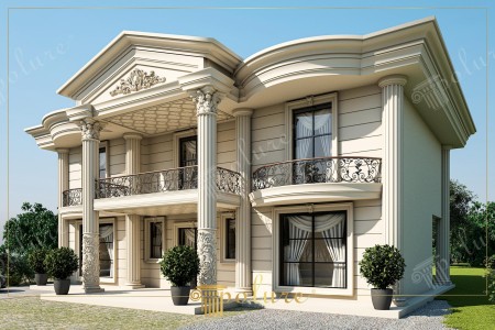 Lüks Villa Dış Cephe Kaplama ve Sütun Modelleri