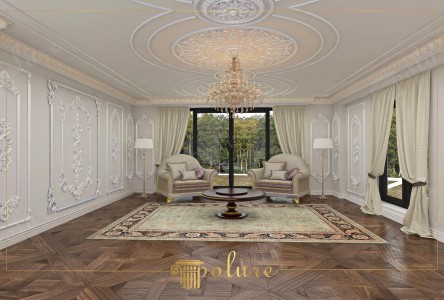 Klasik Salon Tavan Göbeği ve Duvar Çıtası Modelleri