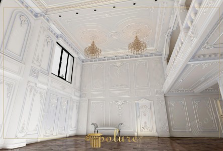 Yüksek Tavan Galeri Boşluğu Panel ve Sütun Kaplama