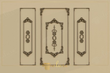Simetrik Rölyef Motifli Duvar Çıtası ve Panel Dekorasyonu