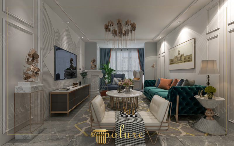 Modern Salon TV Arkası Geometrik Poliüretan Panel Modelleri