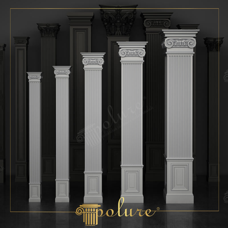 Yivli Gövdeli Poliüretan Pilaster Sütun Modülleri