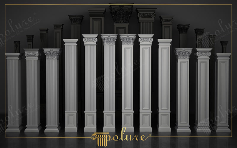Çeşitli Kapitel Detaylarına Sahip Poliüretan Pilaster Sütunlar