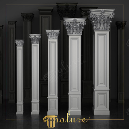 Korint Başlıklı Poliüretan Pilaster Sütun Modelleri