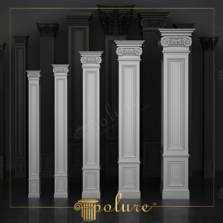 Antrasit ve Beyaz Poliüretan Pilaster Sütun Sistemleri