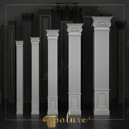 Yivli Gövdeli Poliüretan Pilaster Sütun Modülleri