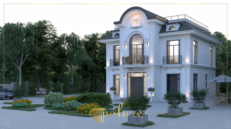 Neoklasik Villa Poliüretan Kaplama ve Pilaster Detayları