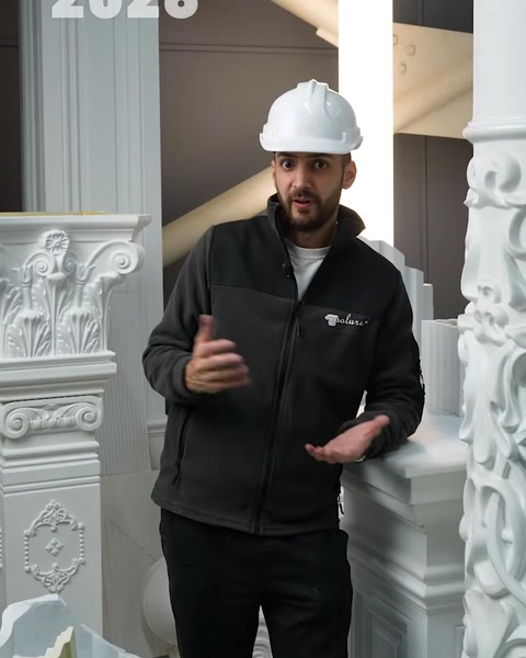 Sunucu, farklı yivli sütun ve pilaster örneklerini tanıtıyor.