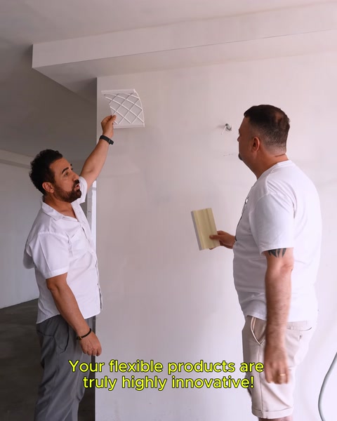 Tavana yakın duvarda uygulama noktası işaretleniyor