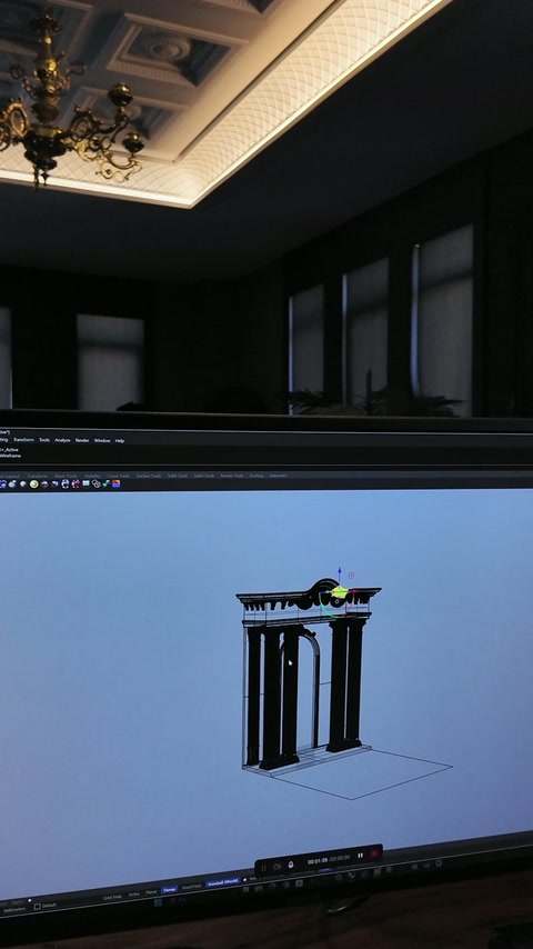 Dijital portal modeli sadeleştirilmiş uzak görünümde kontrol ediliyor