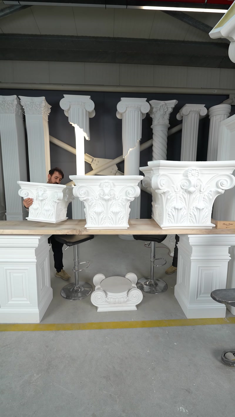Poliüretan Korint Sütun ve Pilaster Başlıkları