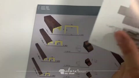 Katalog sayfasında dekoratif kirişlerin montaj yerleşimleri şemalarla anlatılıyor