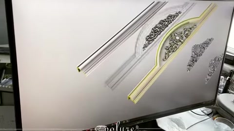 Söve profili ile bitkisel motifin birleşimi bilgisayarda tasarlanıyor