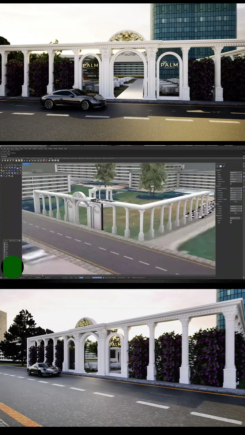 Viyana’da Düğün Salonu Dönüşümü: 3D Tasarımdan Dekoratif Cepheye