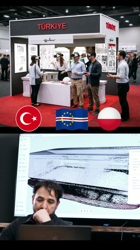 Bilgisayar ekranındaki süslü profil çizimini değerlendiren tasarımcı görülüyor