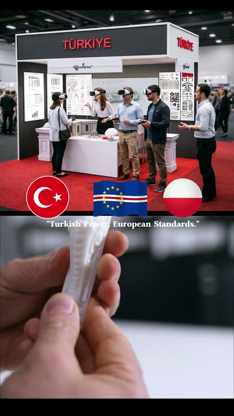 İnce dekoratif çıta numunesinin kesit ayrıntısı yakından sergileniyor