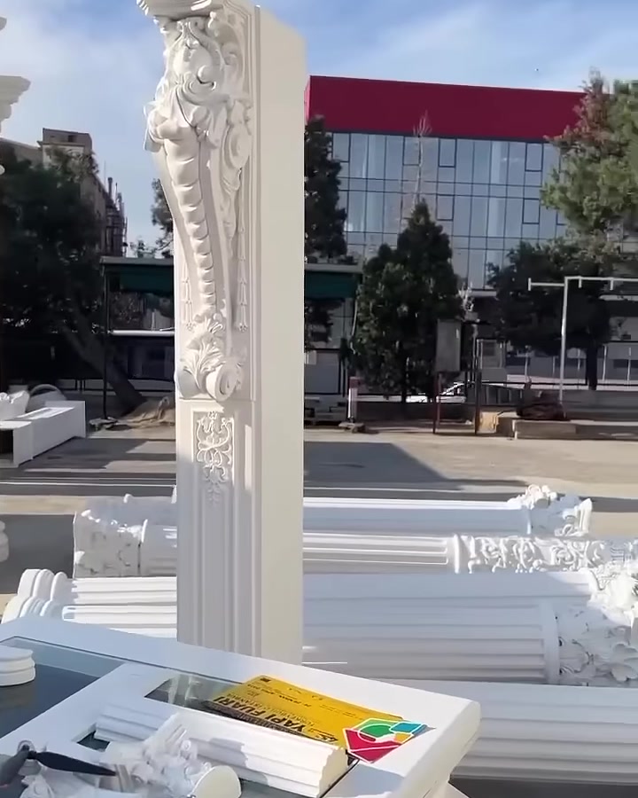 Polure Poliüretan Sütun Başlıkları İmalatı Dış Cephe Söve Kat Silmesi Modelleri