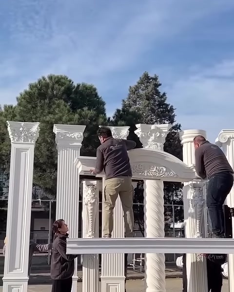 Polure Poliüretan Sütun Başlıkları İmalatı Dış Cephe Söve Kat Silmesi Modelleri — 0:34