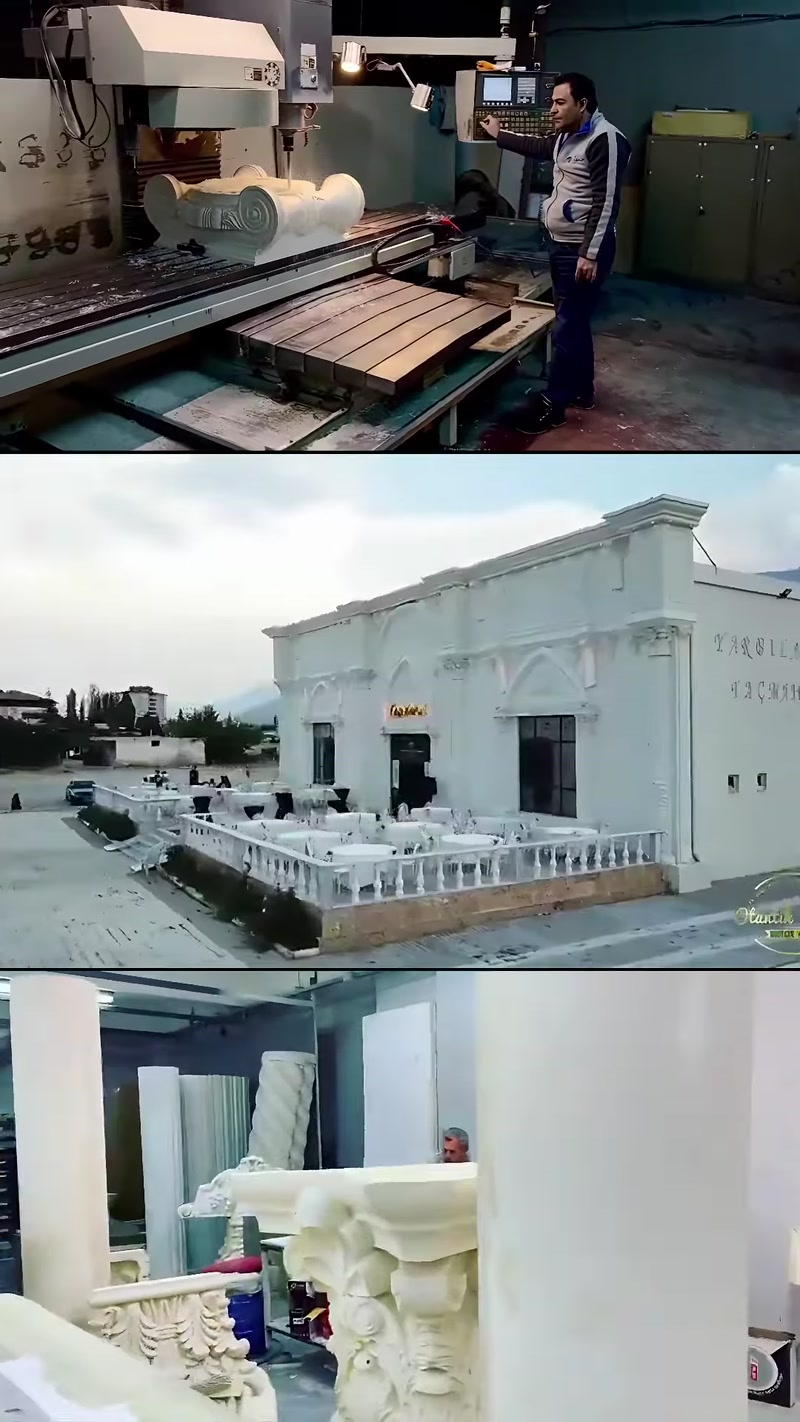 Düğün Salonu Sütun, Söve ve Kartonpiyer Dekorasyonu