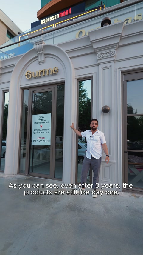 Uygulama sonrası kapı kemeri, dekoratif payanda ve pilaster yüzeyleri görülüyor