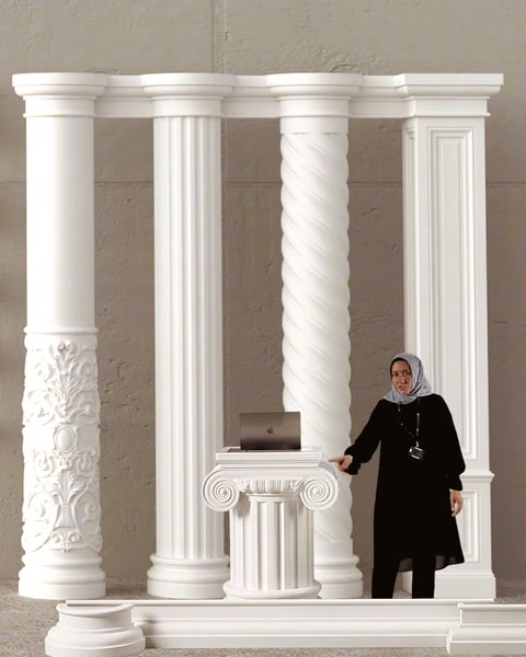 Kare sütun başlığı ile uyumlu dekoratif profil detayı tanıtılıyor