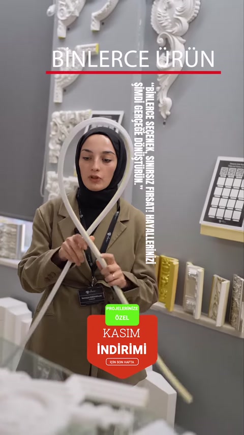 Dekoratif profil parçasının elde kesilerek uygulamaya hazırlanması