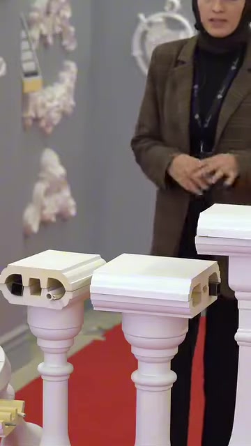 Farklı kesit ve yüzey biçimlerine sahip küpeşte örnekleri sergileniyor