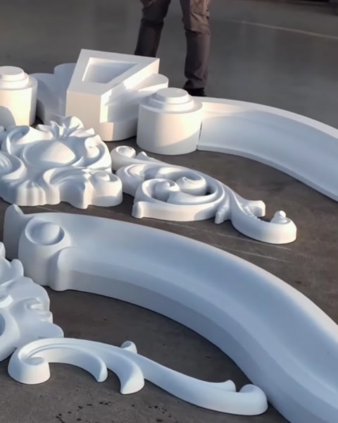 Poliüretan Özel Üretim Taç Pediment Modelleri – CNC Özel Tasarım Ürün İmalatı — 0:03
