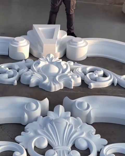 Poliüretan Özel Üretim Taç Pediment Modelleri – CNC Özel Tasarım Ürün İmalatı — 0:05