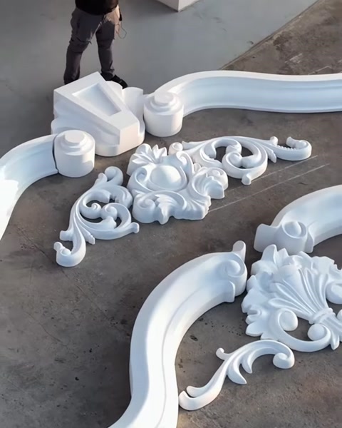 Poliüretan Özel Üretim Taç Pediment Modelleri – CNC Özel Tasarım Ürün İmalatı — 0:10