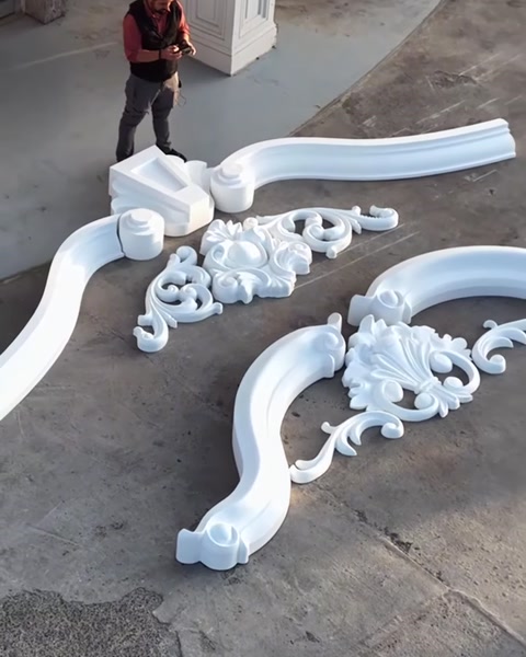 Poliüretan Özel Üretim Taç Pediment Modelleri – CNC Özel Tasarım Ürün İmalatı — 0:13