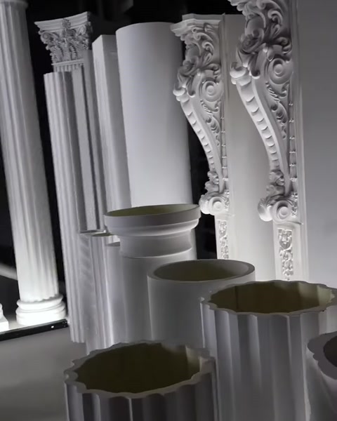 Poliüretan Kare ve Dairesel Sütun Başlıkları ile Klasik Mimari Şıklığı — 0:12