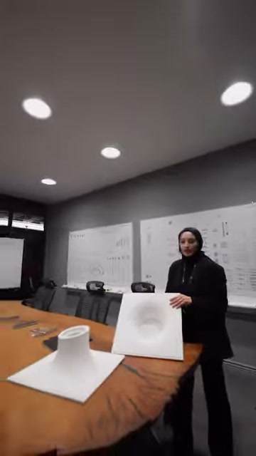 Amorf panel numuneleri toplantı masasındaki sunum düzeninde yer alıyor