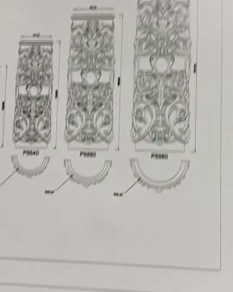 Kabartmalı sütun ve pilaster modelleri teknik katalogda sergileniyor