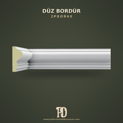 Düz Bordür Duvar Çıtası Minimalist Tasarım 2.5x6x240 cm