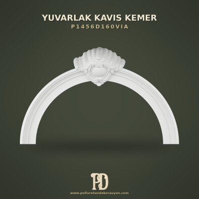 Motifli Kilit Taşlı Yuvarlak Kavis Kemer Poliüretan 27x200x120 cm