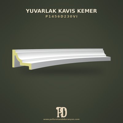 Pürüzsüz Yüzeyli Dekoratif Poliüretan Kavis Kemer 14x111 cm
