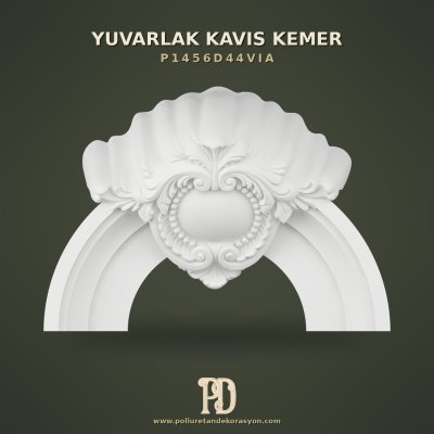 İstiridye Motifli Poliüretan Dekoratif Kavis Kemer 27x84x42 cm
