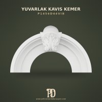 Poliüretan Yuvarlak Kavis Kemer Yaprak Desenli Kilit Taşlı 21x84x42 cm