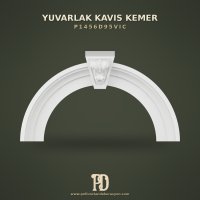 Dekoratif Kilit Taşlı Kavis Kemer Poliüretan 22x135 cm