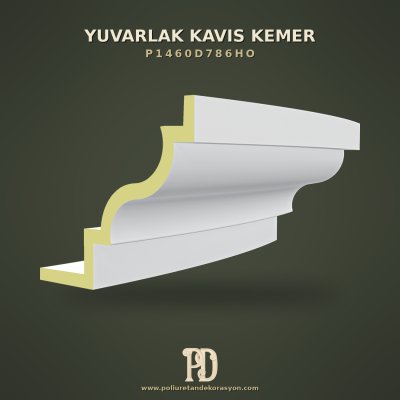 Poliüretan Yuvarlak Kavis Kemer Dekoratif Form 59x136x48 cm