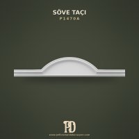 Poliüretan Kavisli Söve Taçı Katmanlı Detay 11x42 cm