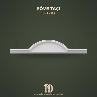 Poliüretan Kavisli Söve Taçı Katmanlı Detay 11x42 cm