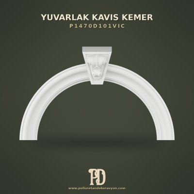 Poliüretan Kilit Taşlı Yuvarlak Kavis Kemer Volütlü 131x80 cm